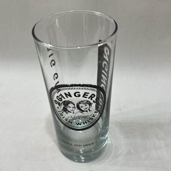 2 Gingers Irish Whiskey Highball Glass 6 1/4 In Tall 3 In Round Clear Brown 16 - Picture 3 of 17